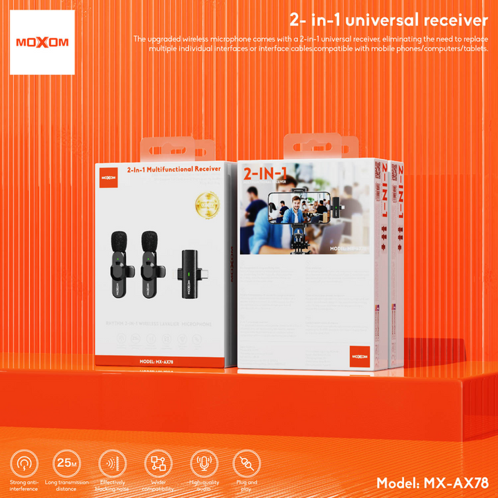 MOXOM Dual Wireless Microphone