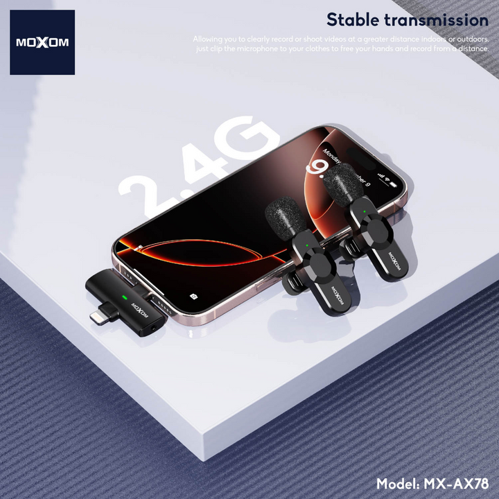 MOXOM Dual Wireless Microphone