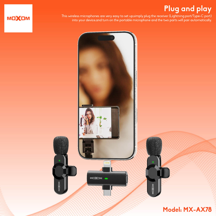 MOXOM Dual Wireless Microphone