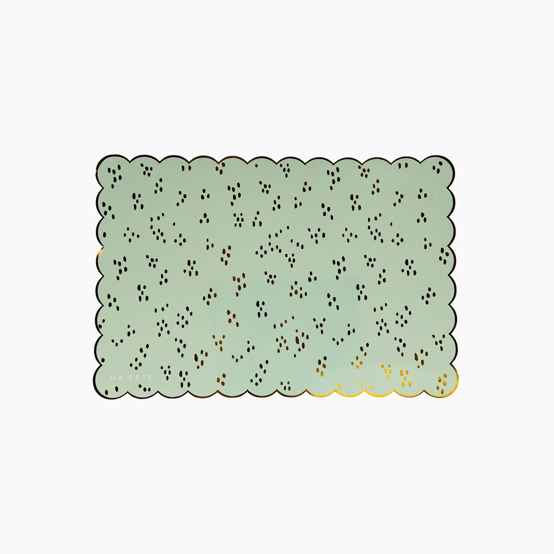 Ma Fete Fun Fair Paper Placemats Two Shades of Blue - Set of 4