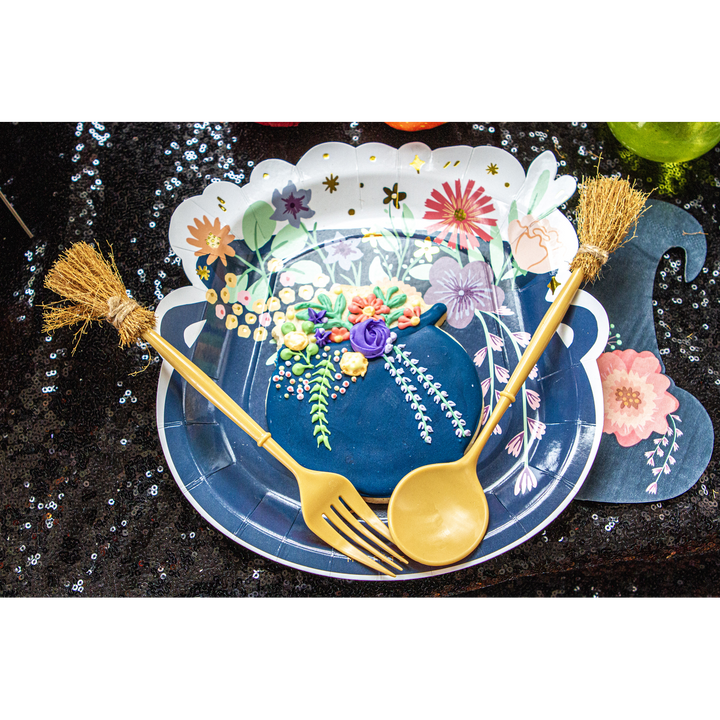 Ma Fete Halloween Cauldron Dinner Plates - Set of 8