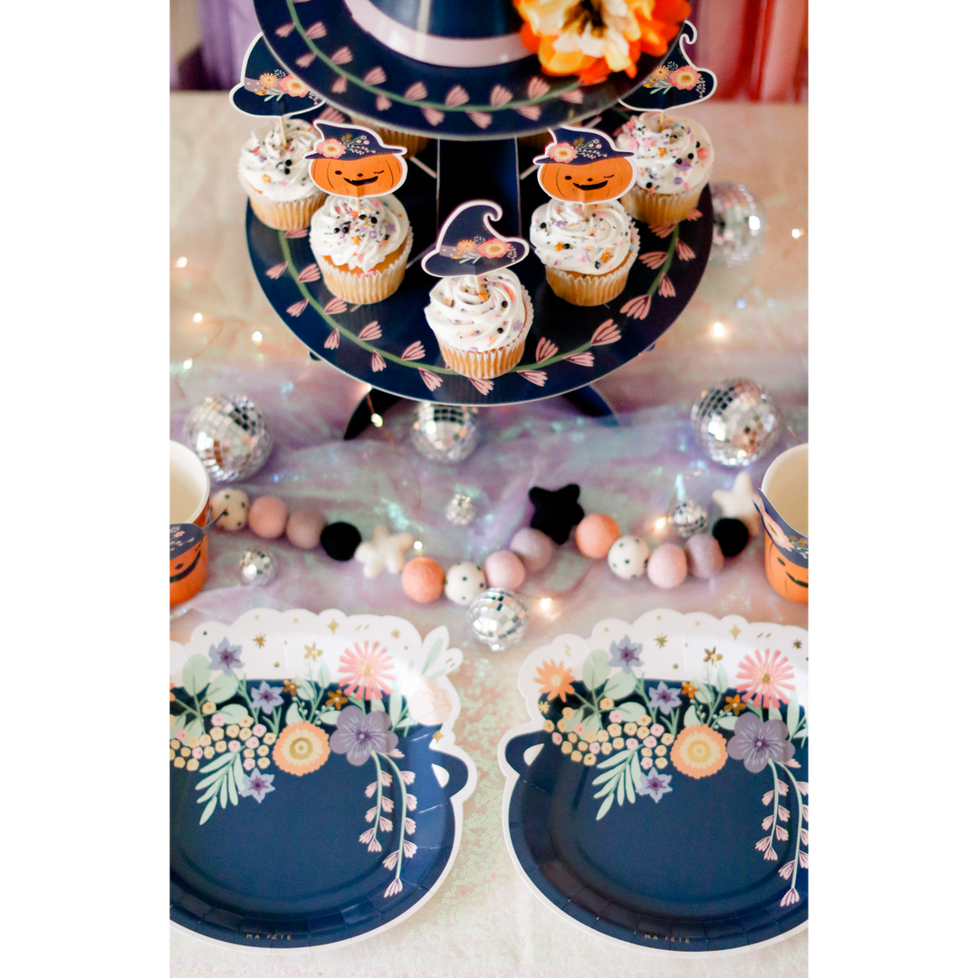 Ma Fete Halloween Cauldron Dinner Plates - Set of 8
