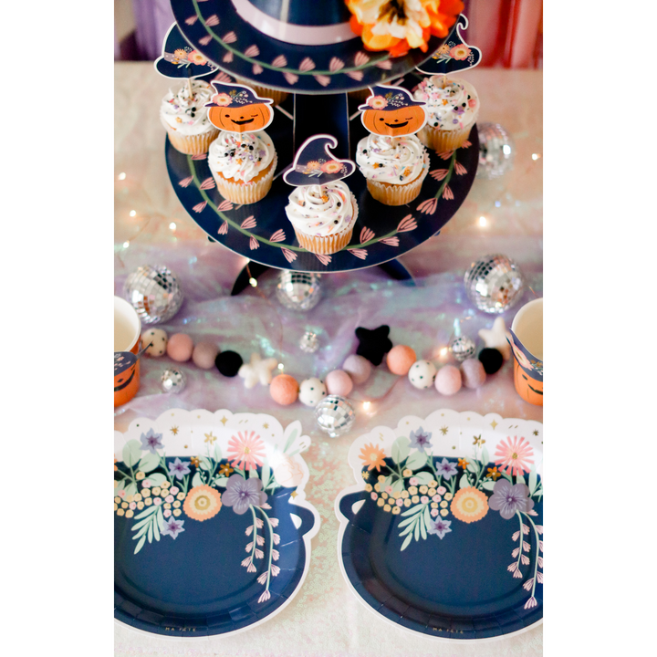 Ma Fete Halloween Cauldron Dinner Plates - Set of 8