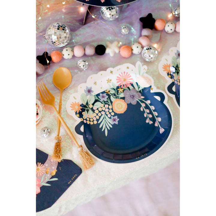 Ma Fete Halloween Cauldron Dinner Plates - Set of 8