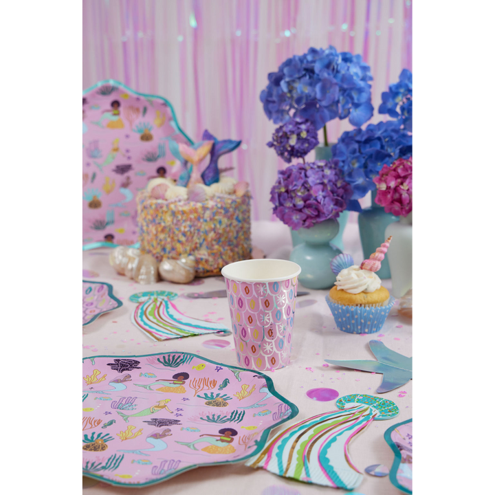 Ma Fete Mermaid Paper Cups - Set of 8