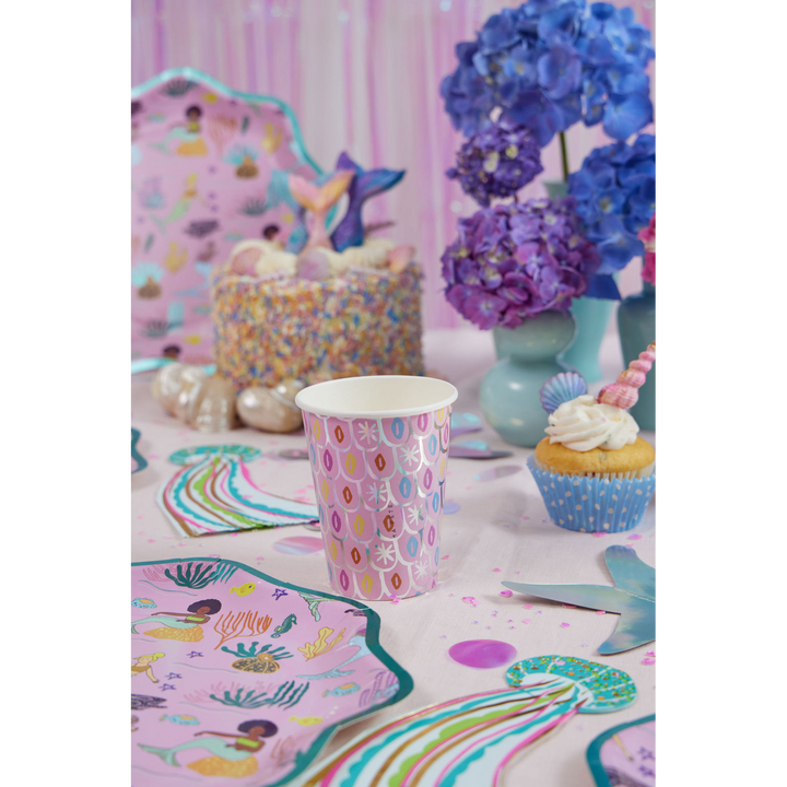 Ma Fete Mermaid Paper Cups - Set of 8