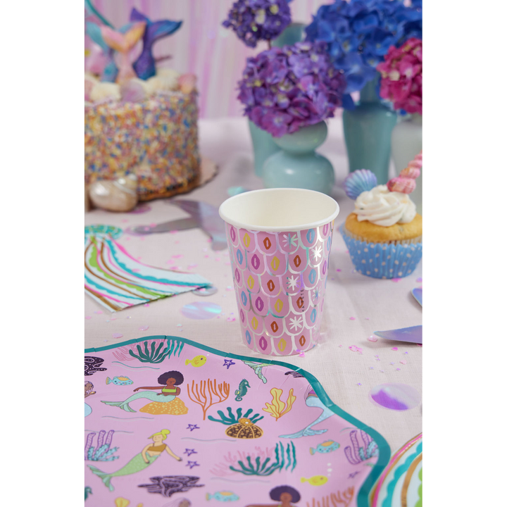 Ma Fete Mermaid Paper Cups - Set of 8