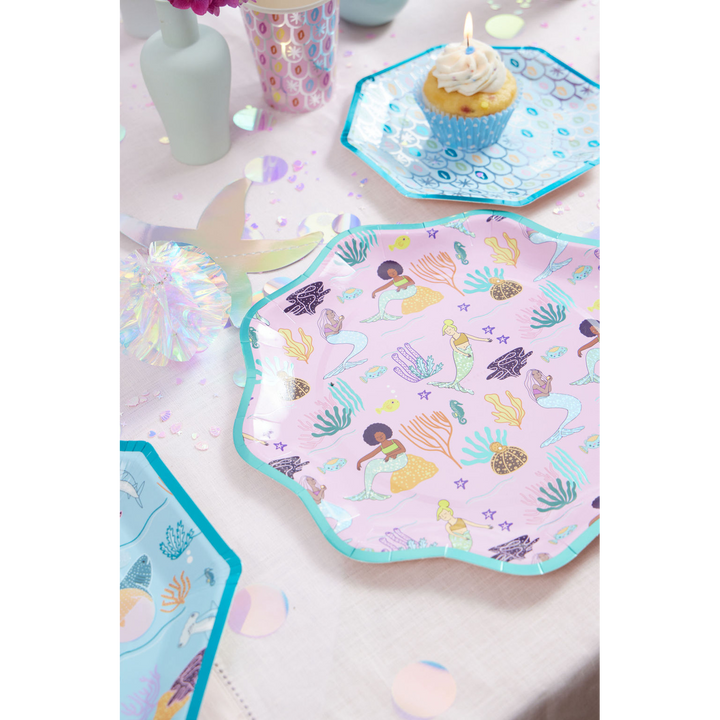 Ma Fete Mermaid Plates - Set of 8