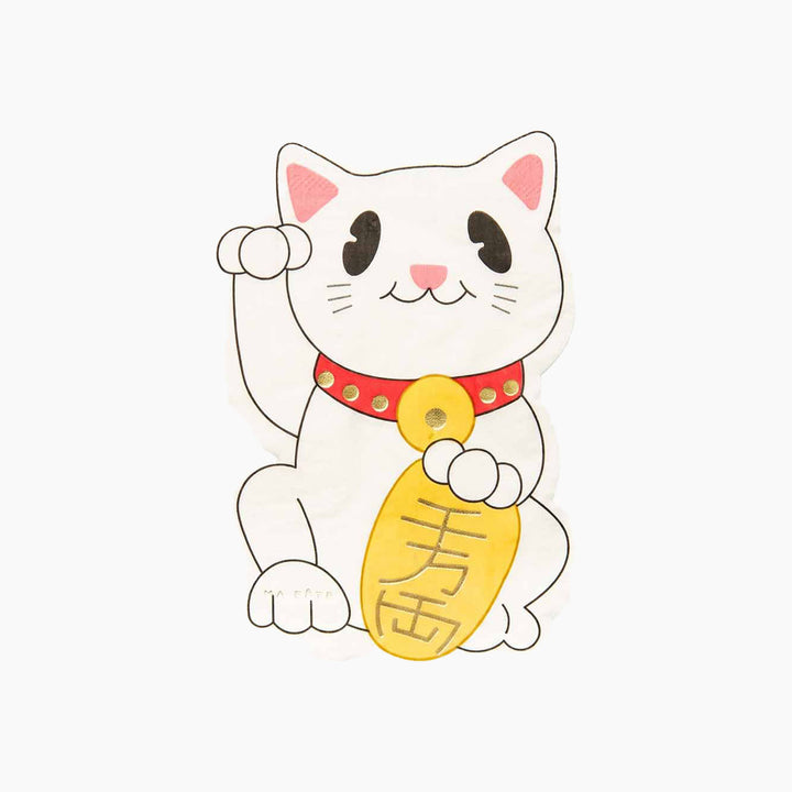 Ma Fete Lucky Cat Napkins - Set of 24