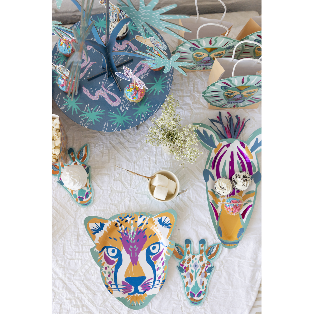 Ma Fete Safari Cheetah Plates - Set of 8