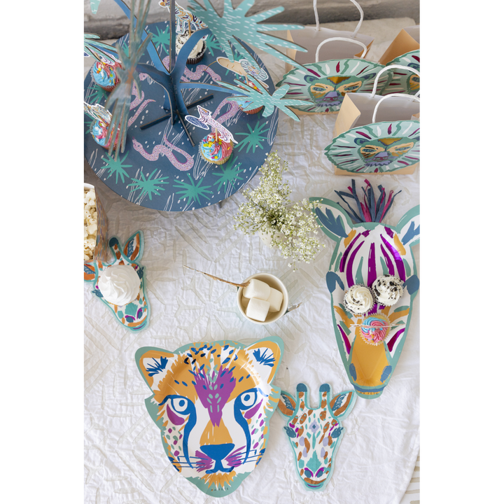 Ma Fete Safari Cheetah Plates - Set of 8