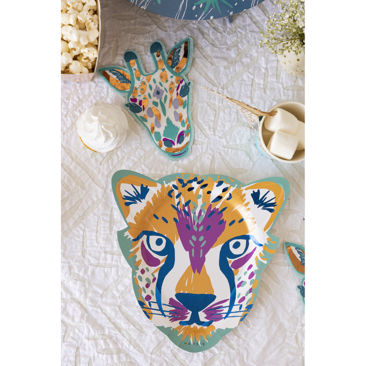 Ma Fete Safari Cheetah Plates - Set of 8