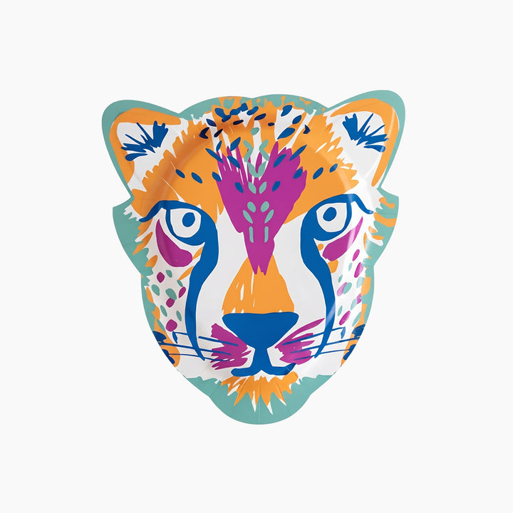 Ma Fete Safari Cheetah Plates - Set of 8