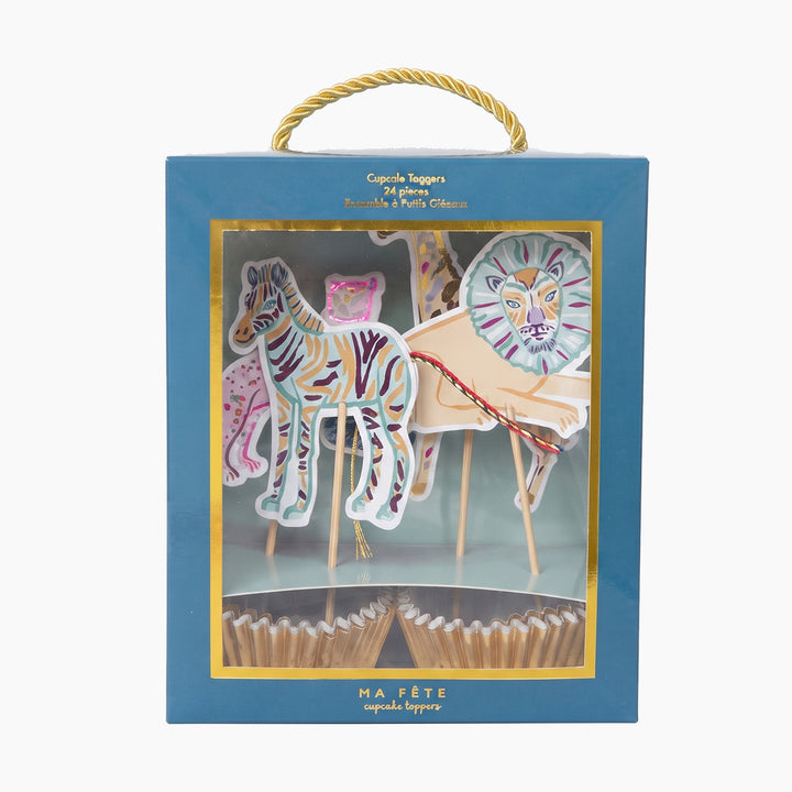 Ma Fete Safari Cupcake Toppers - Set of 16