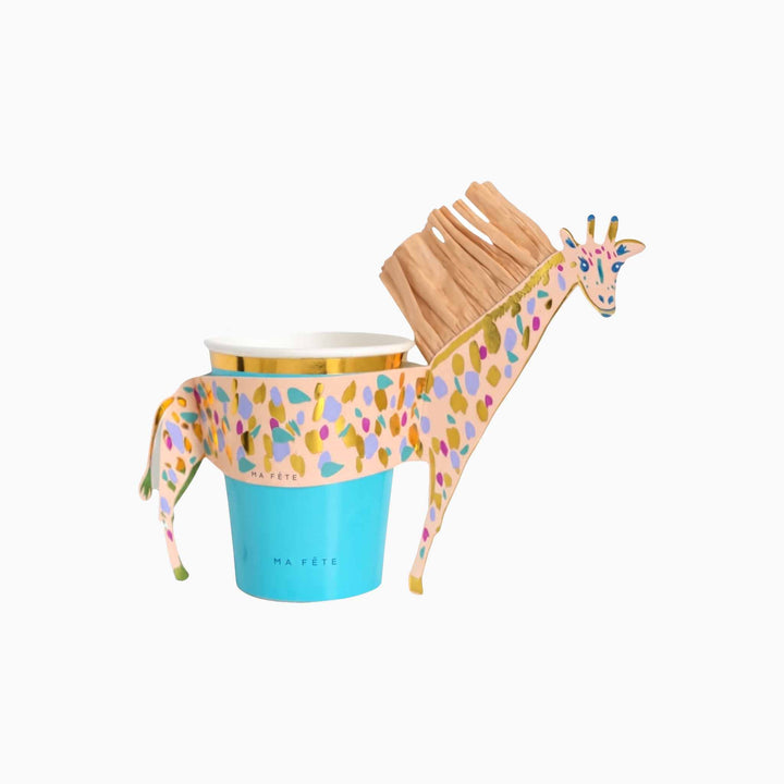 Ma Fete Safari Cups &amp; Sleeves - Set of 8