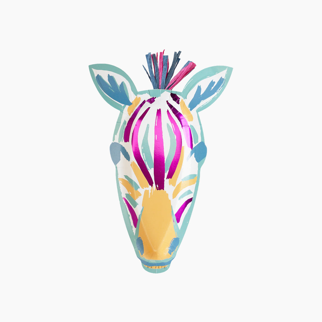 Ma Fete Safari Zebra Platters - Pack of 4