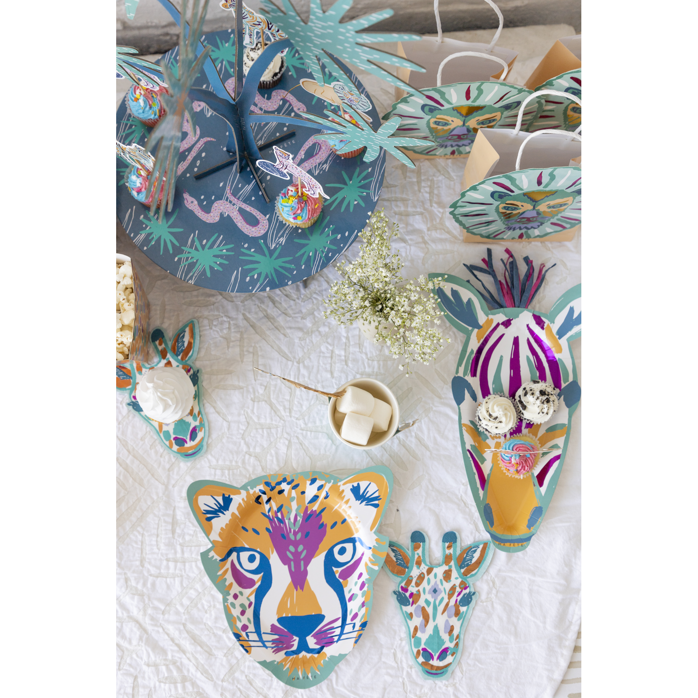 Ma Fete Safari Zebra Platters - Pack of 4 Ma Fete Safari Zebra Platters - Pack of 4