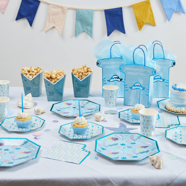 Ma Fete Sharks Paper Cups - Set of 8