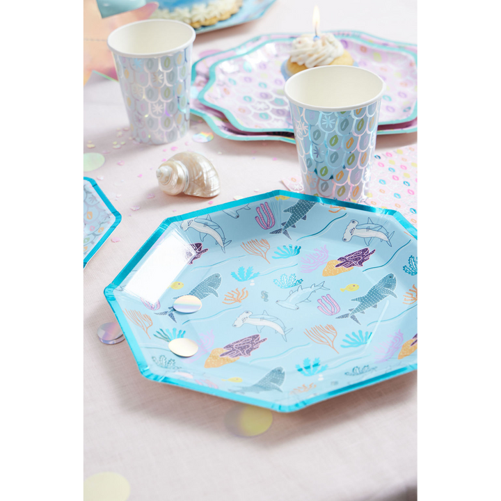 Ma Fete Sharks Paper Cups - Set of 8