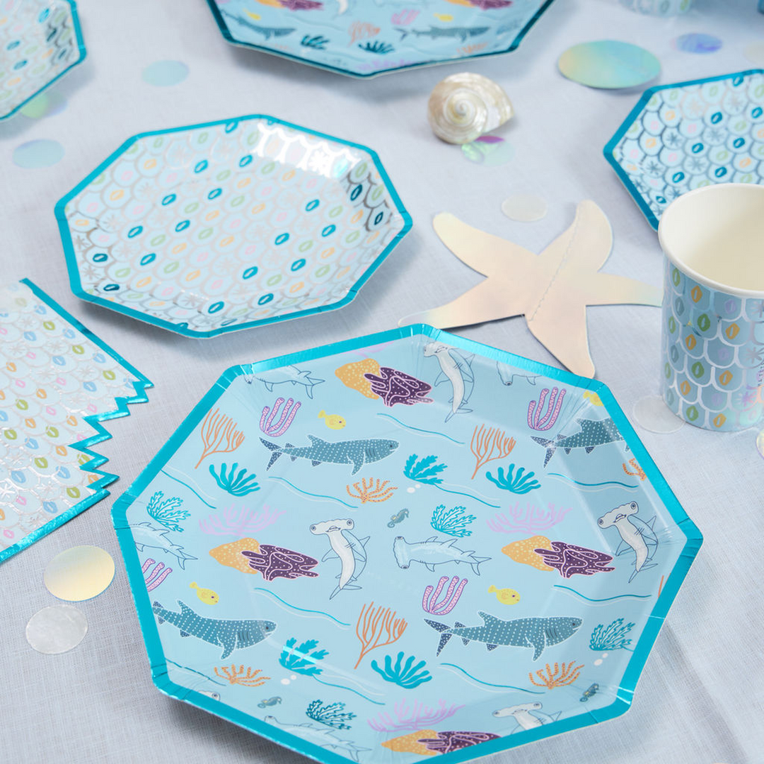 Ma Fete Sharks Dinner Plates - Set of 8