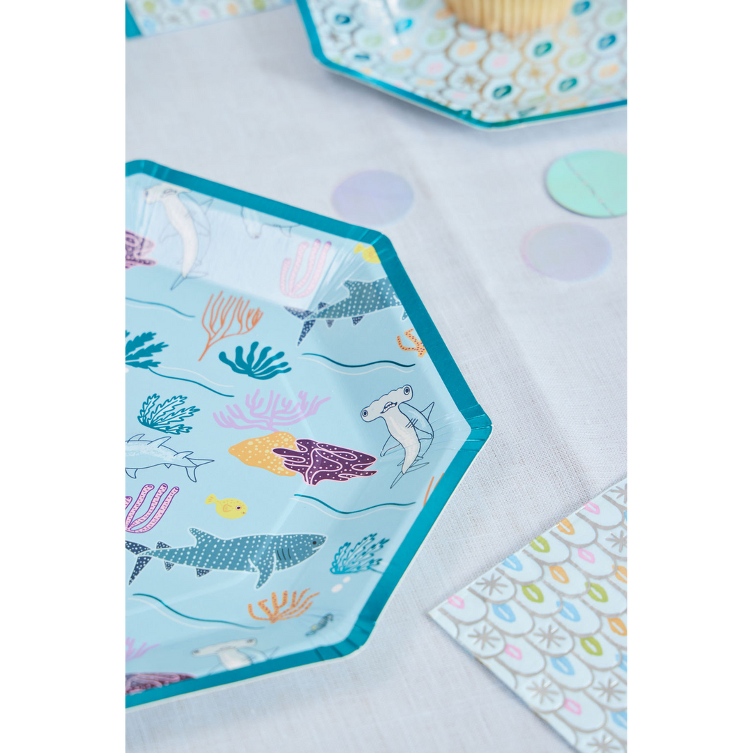 Ma Fete Sharks Dinner Plates - Set of 8