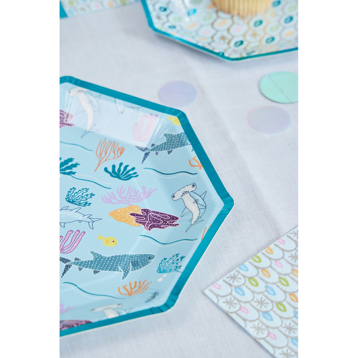Ma Fete Sharks Dinner Plates - Set of 8