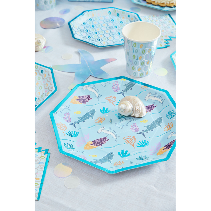 Ma Fete Sharks Dinner Plates - Set of 8