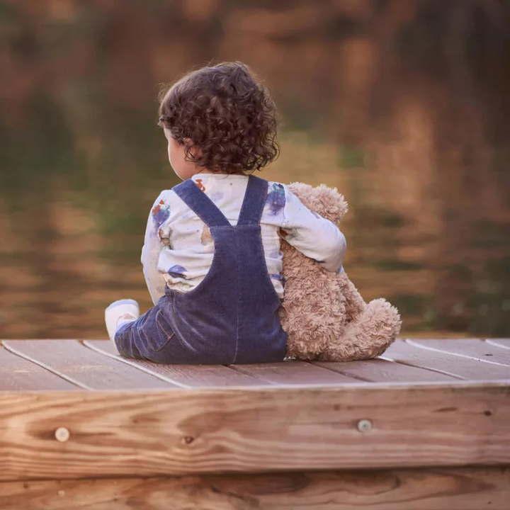 Elegant Baby Magical Adventure Muslin Print Top Corduroy Overall