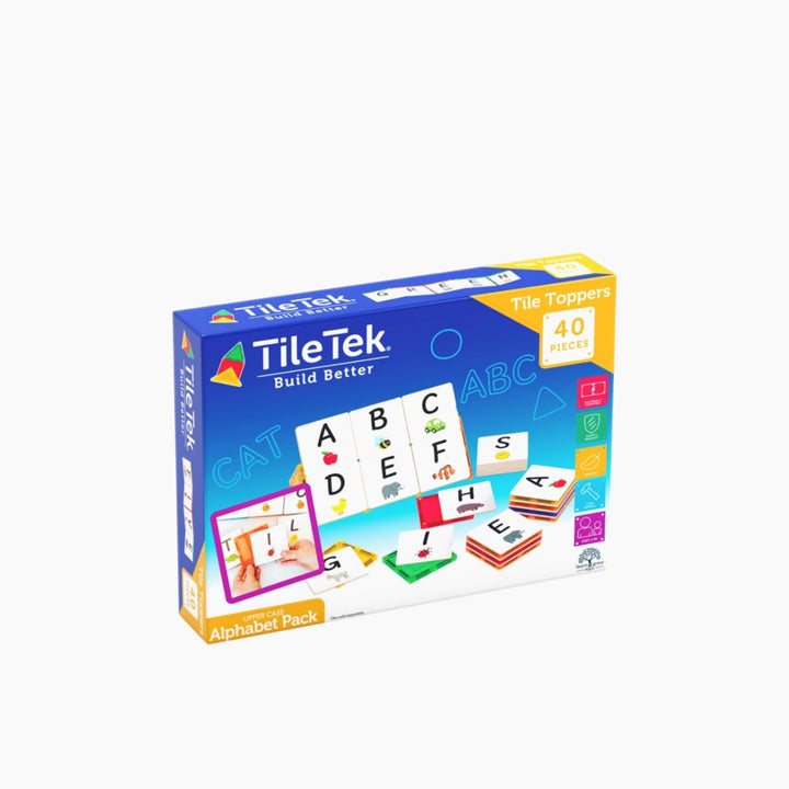 Tiletek Magnetic Tile Toppers Alphabet Upper Case Pack 40 Pcs