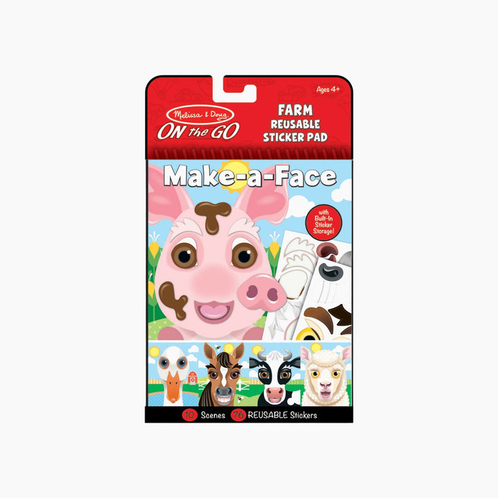Melissa &amp; Doug Make-A-Face Farm Sticker Pad - HUNA