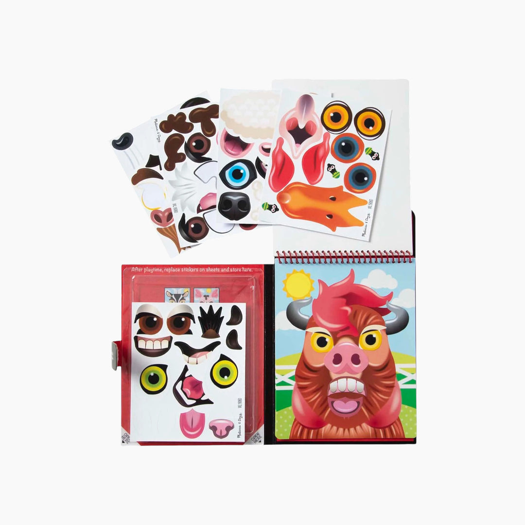 Melissa &amp; Doug Make-A-Face Farm Sticker Pad - HUNA