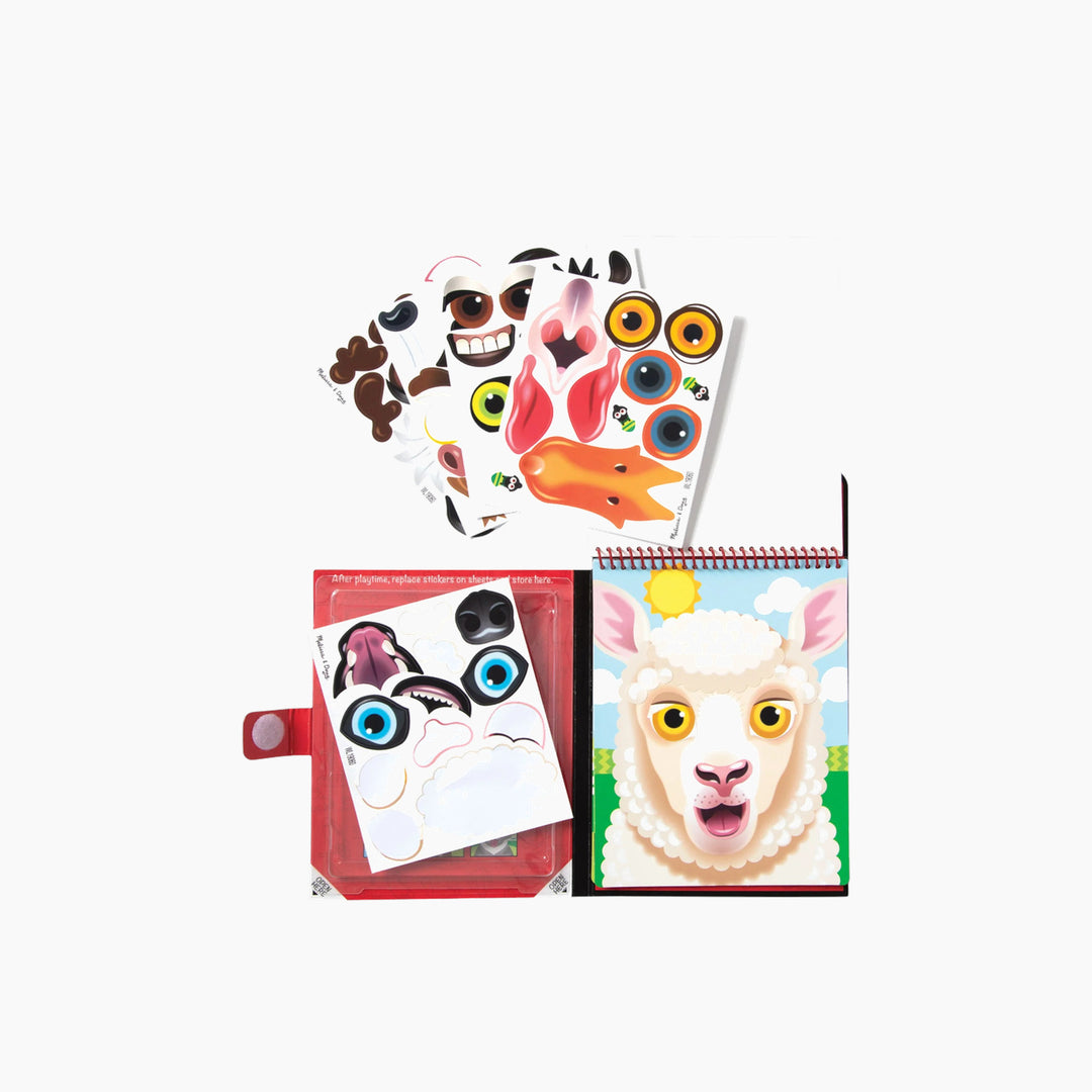 Melissa &amp; Doug Make-A-Face Farm Sticker Pad - HUNA