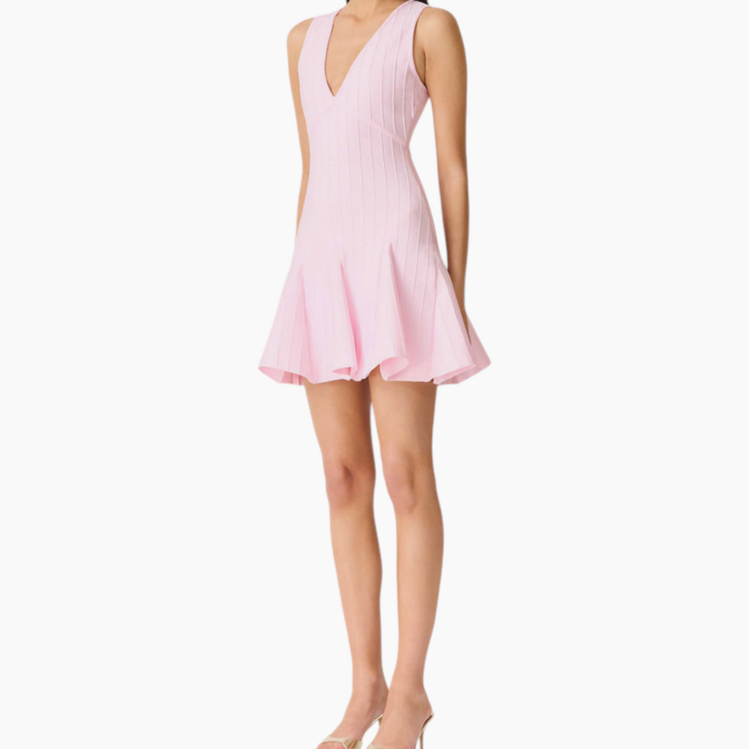 Elliatt Marla V-Neck Mini Dress in Pink