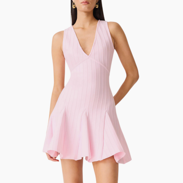 Elliatt Marla V-Neck Mini Dress in Pink