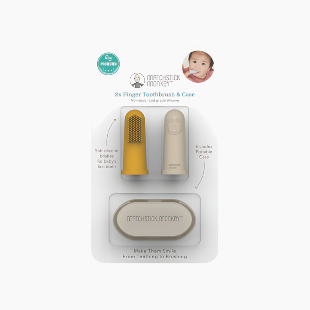 فرشاة أسنان بأصابع Matchstick Monkey 2x