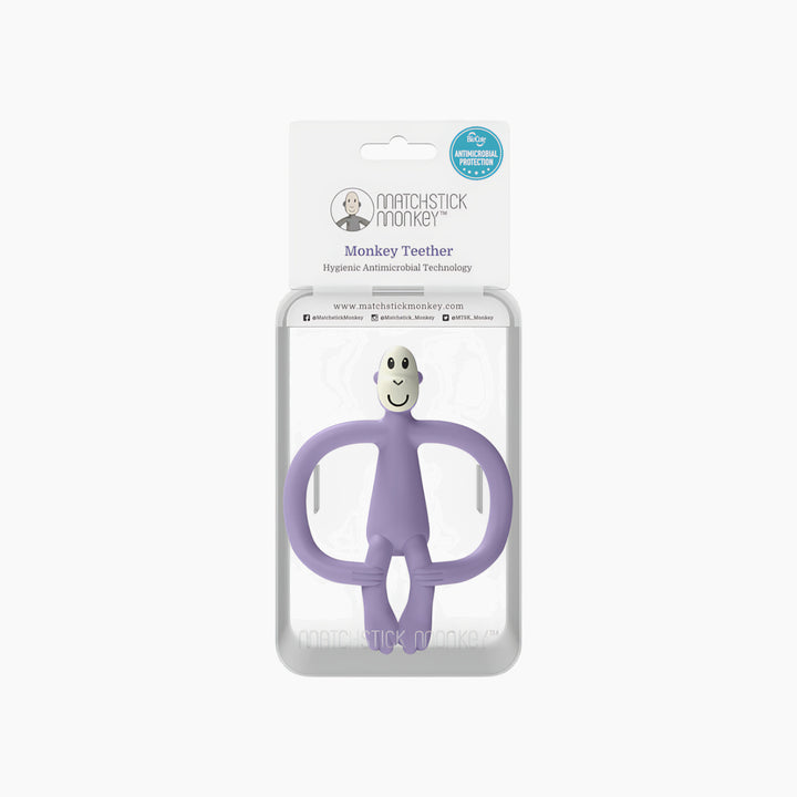 Matchstick Monkey No Tail Teething Toy in purple