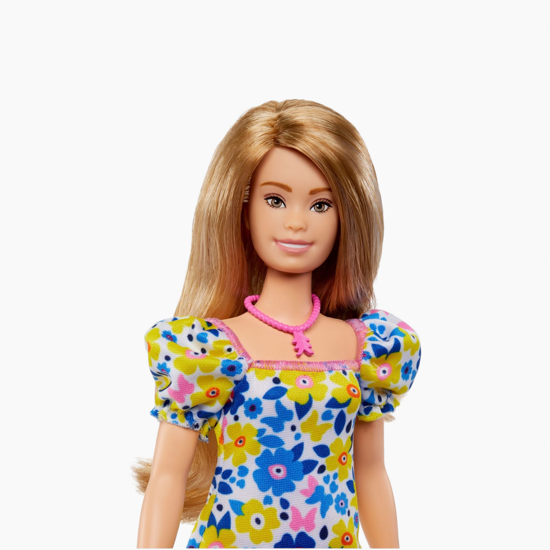 Mattel Barbie Fashionistas Doll With Down Syndrome Wearing Floral Dress