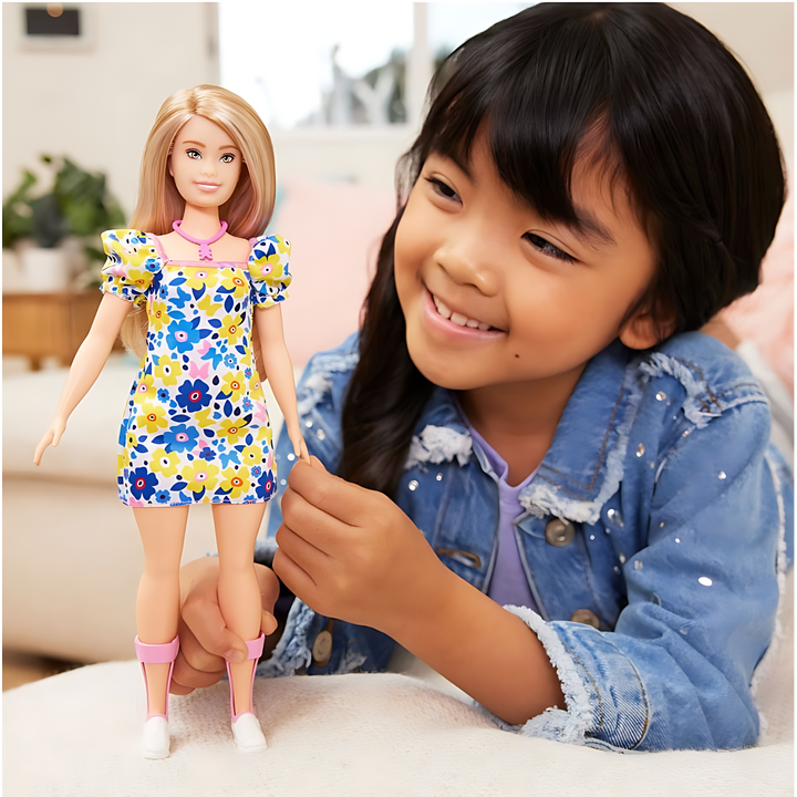 Mattel Barbie Fashionistas Doll With Down Syndrome Wearing Floral Dress