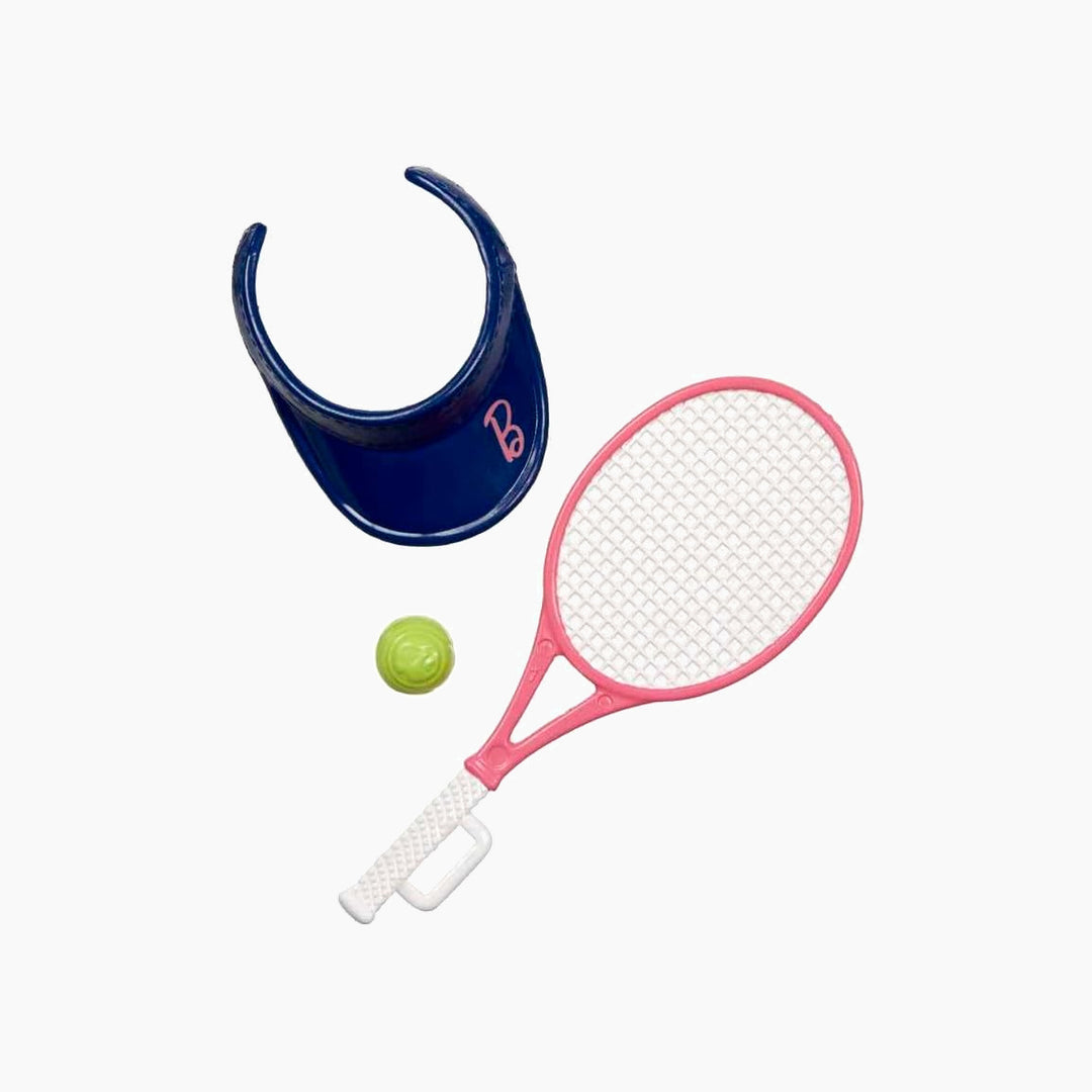 Mattel Barbie Made To Move Tennis Player Wearing Removable Outfit With Racket &amp; Ball 22 Bendable Joints