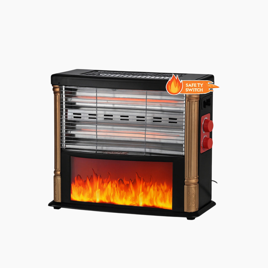 Max Top Two-Sided Heater with Fireplace Look, 1500W
