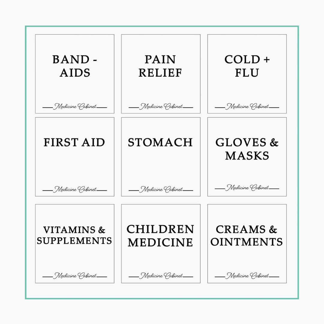 Tob3a Medicine Organizing Labels