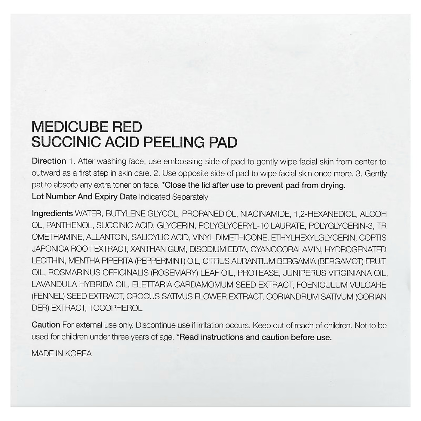 Medicube Red Succinic Acid Peeling Pad Medicube Red Succinic Acid Peeling Pad