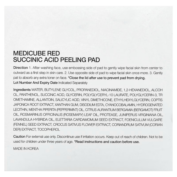 Medicube Red Succinic Acid Peeling Pad