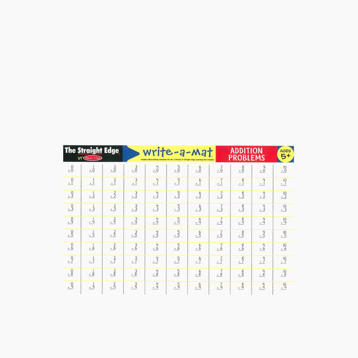Melissa &amp; Doug addition write-a-mat educational toy for interactive play