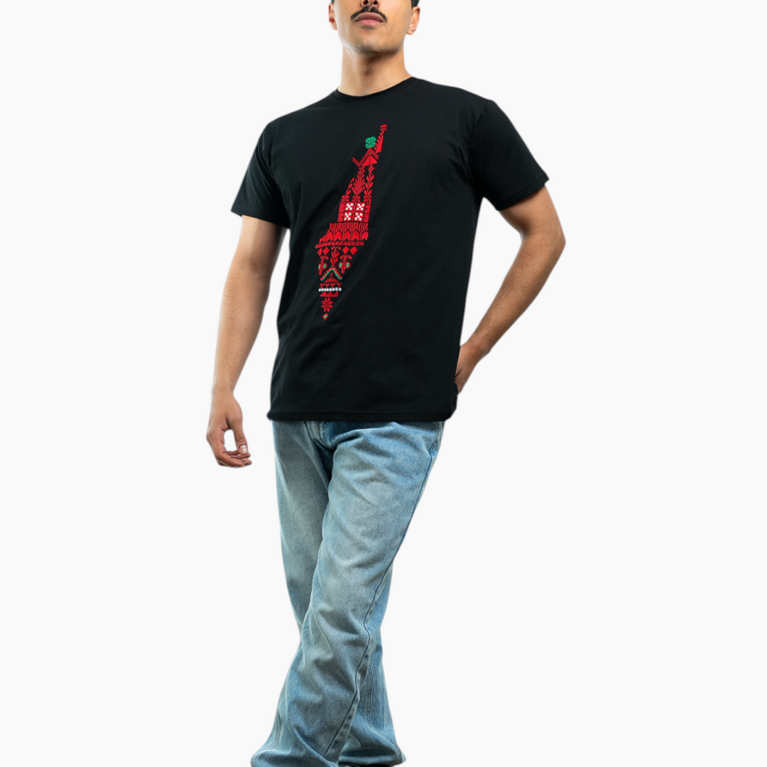 Men Falastin Black T-Shirt