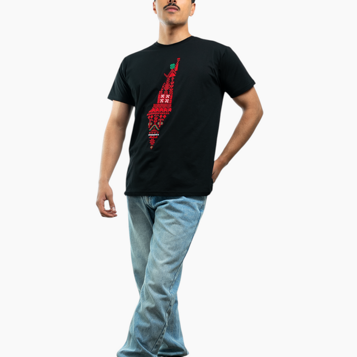 Men Falastin Black T-Shirt