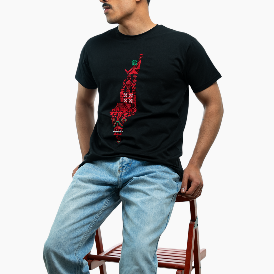 Men Falastin Black T-Shirt