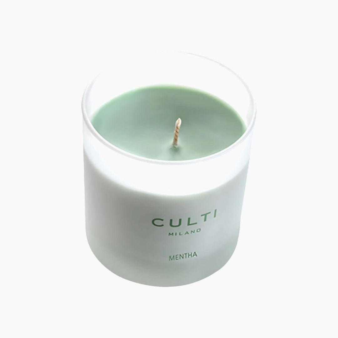 Culti Milano Candle In Silkscreened Satin Glass
