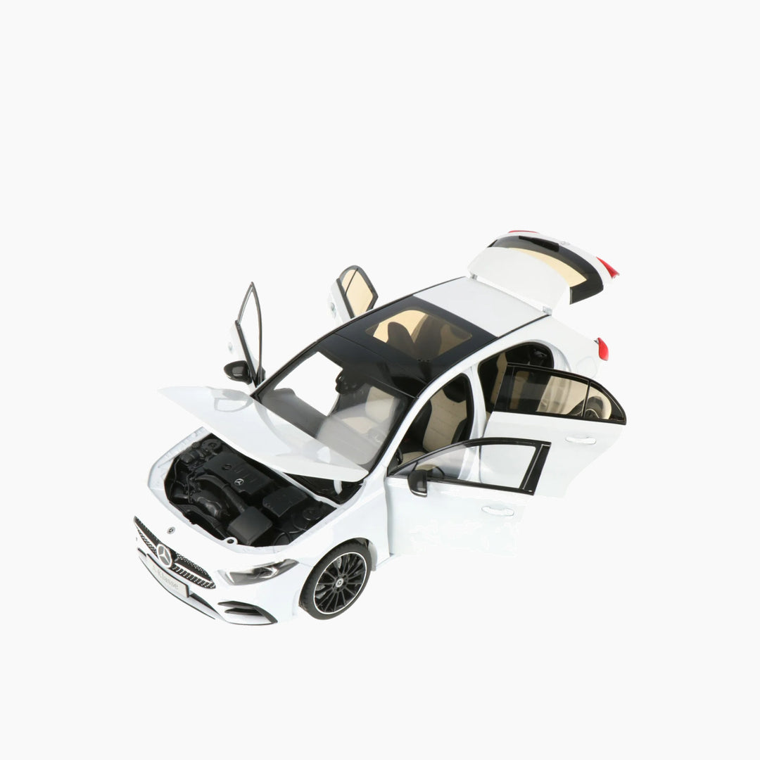 Norev 1:18 scale white metallic Mercedes A-Class model car