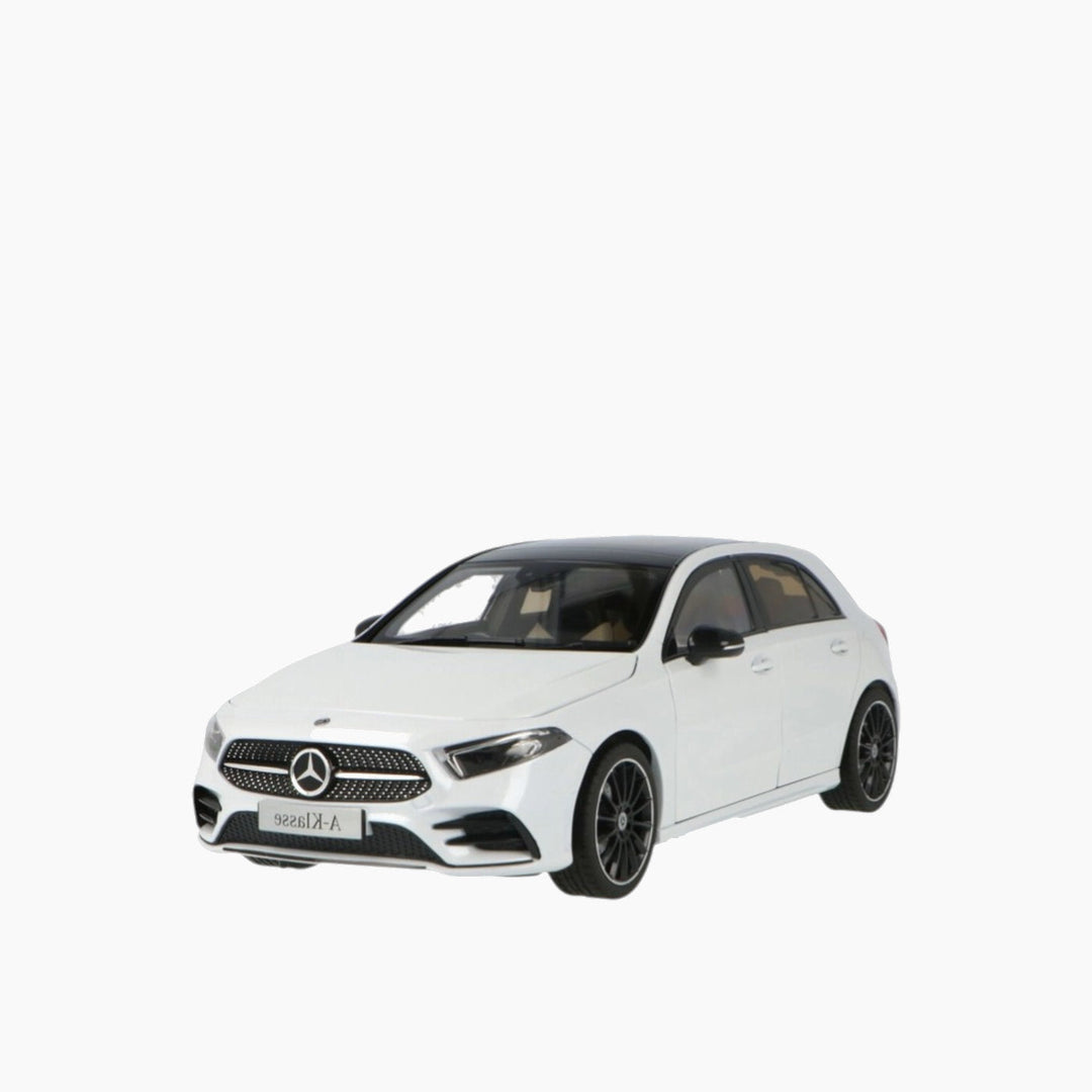 Norev 1:18 scale white metallic Mercedes A-Class model car